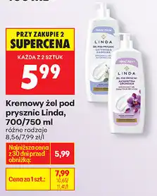 Biedronka Kremowy żel pod prysznic Linda, 700/750 ml oferta