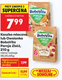 Biedronka Kaszka mleczna lub Owsianka BoboVita Porcja Zbóż, 210 g oferta