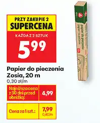 Biedronka Papier do pieczenia Zosia, 20 m oferta