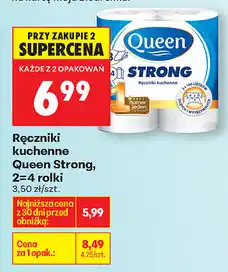 Biedronka Ręczniki kuchenne Queen Strong 2=4 rolki oferta