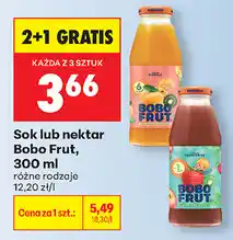 Biedronka Sok lub nektar Bobo Frut, 300 ml oferta