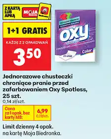 Biedronka Jednorazowe chusteczki chroniące pranie przed zafarbowaniem Oxy Spotless, 25 szt oferta