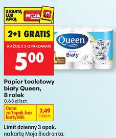 Biedronka Papier toaletowy biały Queen, 8 rolek oferta