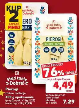 Kaufland Pierogi różne rodzaje 400g stąd takie Dobre! oferta
