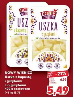 Kaufland Uszka z kapustą i grzybami lub grzybami Nowy Wiśnicz 400 g opakowanie (~1 kg 13,73) oferta