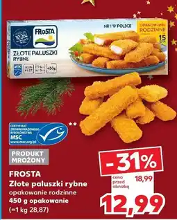 Kaufland Złote paluszki rybne opakowanie rodzinne Frosta oferta