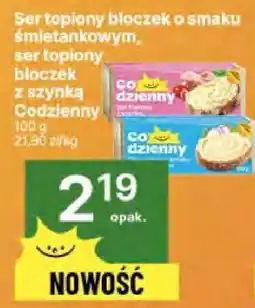 Delikatesy Centrum Ser topiony bloczek śmietankowy, ser topiony bloczek z szynką Codzienny oferta
