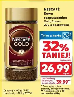 Kaufland Kawa rozpuszczalna Nescafe Gold, Crema oferta