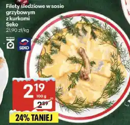 Delikatesy Centrum Filety śledziowe w sosie grzybowym z kurkami Seko oferta