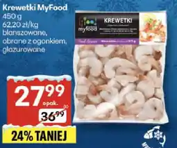 Delikatesy Centrum Krewetki MyFood oczyszczone obrane z ogonkiem, glazurowane oferta