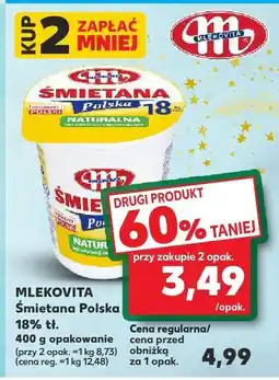 Kaufland Śmietana Polska 18% tł. MLEKOVITA oferta