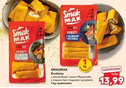 Kaufland Krokiety z pieczarkami i serem Mozzarella, z mięsem lub z kapustą i grzybami SMAKMAK oferta