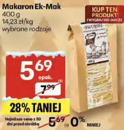 Delikatesy Centrum Makaron Ek-Mak wybrane rodzaje oferta