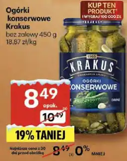 Delikatesy Centrum Ogórki konserwowe Krakus bez zalewy oferta