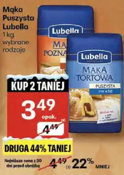 Delikatesy Centrum Mąka Puszysta Lubella wybrane rodzaje oferta