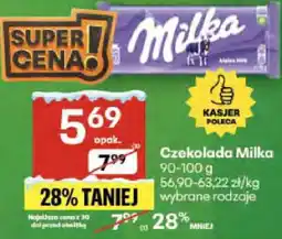Delikatesy Centrum Czekolada Milka wybrane rodzaje oferta