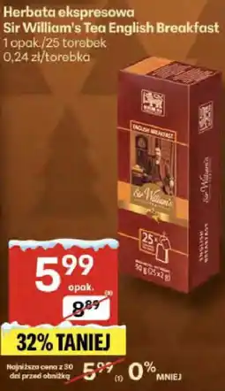 Delikatesy Centrum Herbata ekspresowa Sir William's Tea English Breakfast oferta