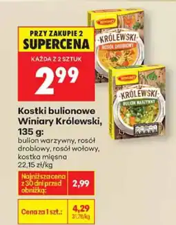 Biedronka Kostki bulionowe Królewski bulion warzywny Winiary Królewski oferta