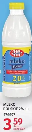 Selgros Mleko Polskie 2% 1 l Mlekovita oferta