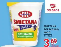 Selgros Śmietana Polska 18% 400 g Mlekovita oferta