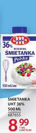 Selgros Śmietanka UHT 36% 500 ml Mlekovita oferta