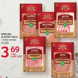 Selgros Wędlina plastry różne rodzaje Pekpol 100g oferta