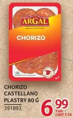 Selgros Chorizo Castellano plastry Argal 80g oferta