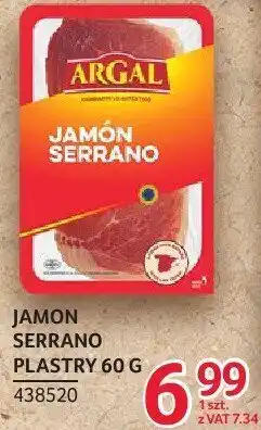 Selgros Jamón Serrano plastry Argal 60g oferta