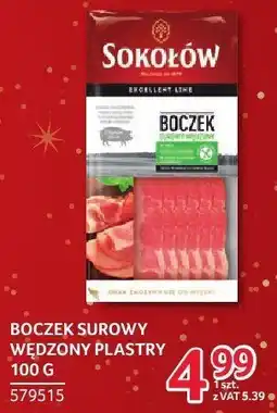 Selgros Boczek surowy wędzony plastry 100 g Sokołów oferta