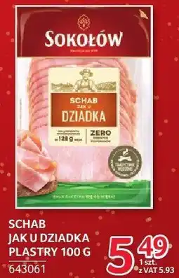 Selgros Schab jak u dziadka plastry 100 g Sokołów oferta