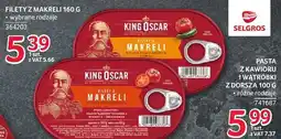 Selgros Pasta z kawioru i wątróbki z dorsza różne rodzaje King Oscar oferta
