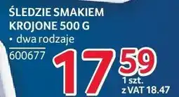 Selgros Śledzie smakiem krojone dwa rodzaje Lisner oferta