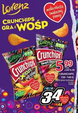 Selgros Chipsy Crunchips Lorenz 130-140g wybrane rodzaje oferta