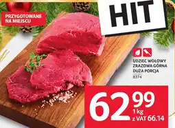 Selgros Mięso udziec wołowy zrazowa górna duża porcja Selgros oferta