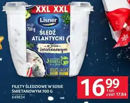 Selgros Filety śledziowe w sosie śmietanowym Lisner 700g oferta