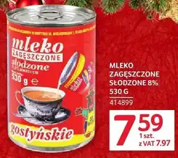 Selgros Mleko zagęszczone słodzone 8% Gostyńskie 530g oferta
