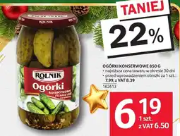 Selgros Ogórki konserwowe Rolnik 850g oferta