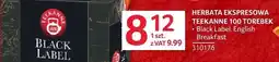 Selgros Herbata ekspresowa Teekanne 100 torebek Black Label, English Breakfast oferta