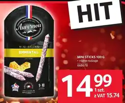 Selgros Mini sticks ser 100 g Auvernois Emmental oferta