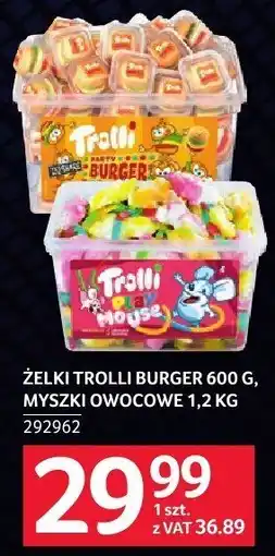 Selgros Żelki Trolli Burger 600 g, myszki owocowe 1,2 kg oferta