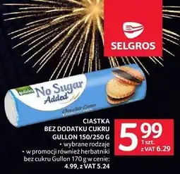 Selgros Ciastka bez dodatku cukru Gullon 150/250 g różne rodzaje oferta