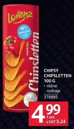 Selgros Chipsy Chipsletten papryka 100g Lorenz oferta