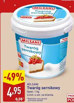 ALDI Twaróg sernikowy Milsani oferta