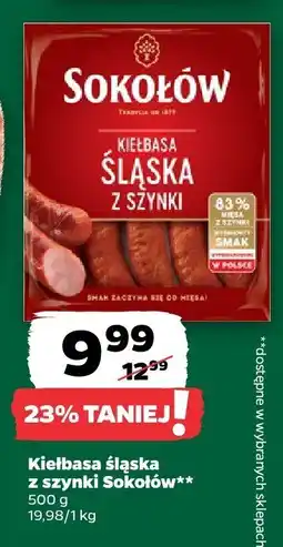 Netto Kiełbasa śląska z szynki Sokołów oferta