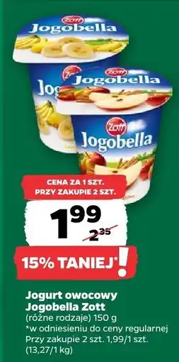Netto Jogurt owocowy Jogobella Zott różne rodzaje oferta