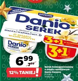 Netto Serek homogenizowany o smaku waniliowym Danio Danone oferta
