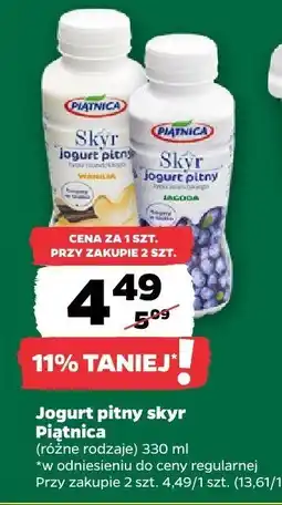 Netto Jogurt pitny skyr Piątnica oferta
