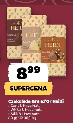 Netto Czekolada Grand'Or Heidi White & Hazelnuts Milk & Hazelnuts oferta
