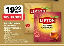 Netto Herbata czarna ekspresowa aromatyzowana Lipton Gold Tea, English Breakfast oferta