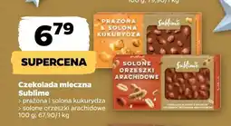 Netto Czekolada mleczna Sublime solone orzeszki arachidowe 100 g oferta